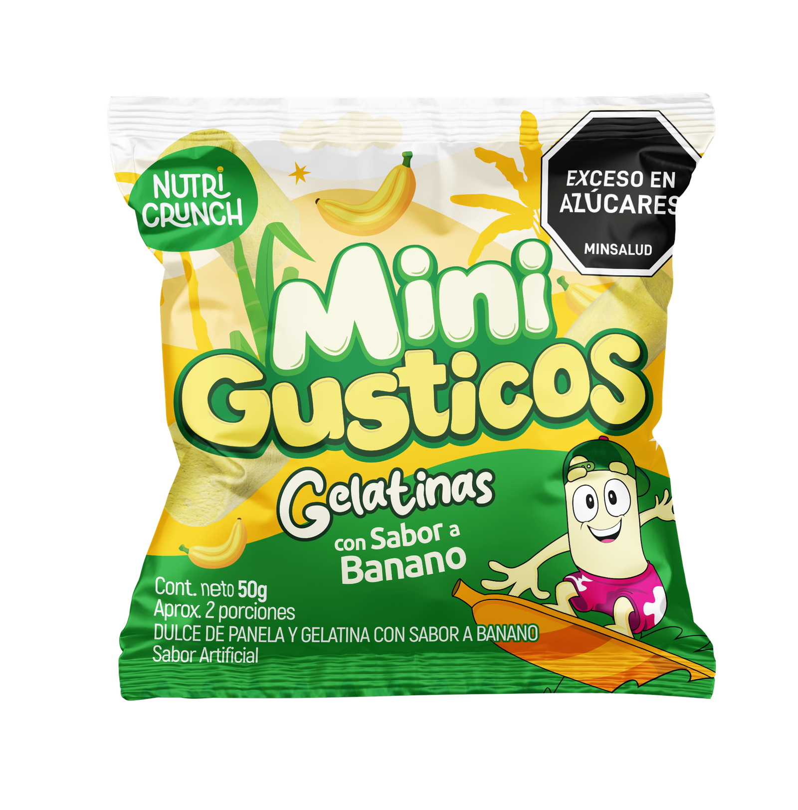Gelatinas Mini Gusticos sabor a Banano