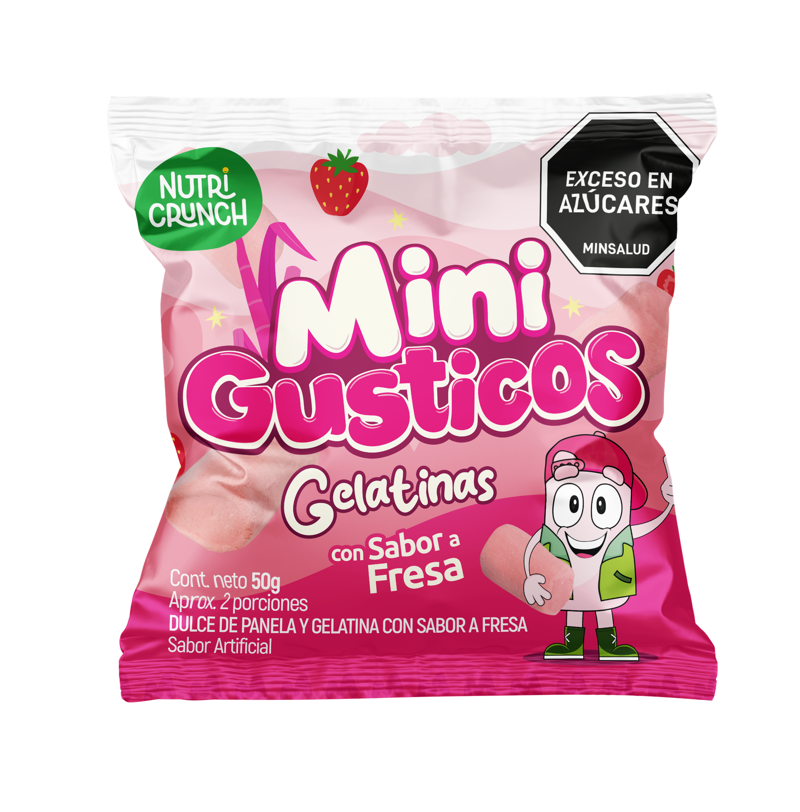 Gelatinas Mini Gusticos sabor a Fresa